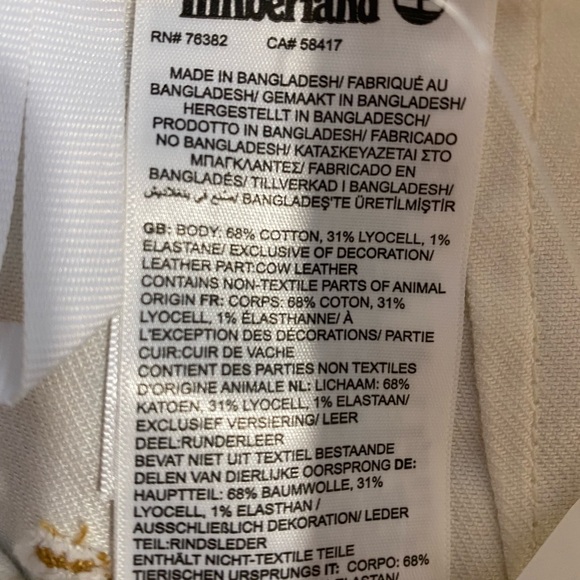 Timberland Refibra Button Front Cream Denim Skirt size 27/US 4 Y2K Skirt NWT - Picture 9 of 9